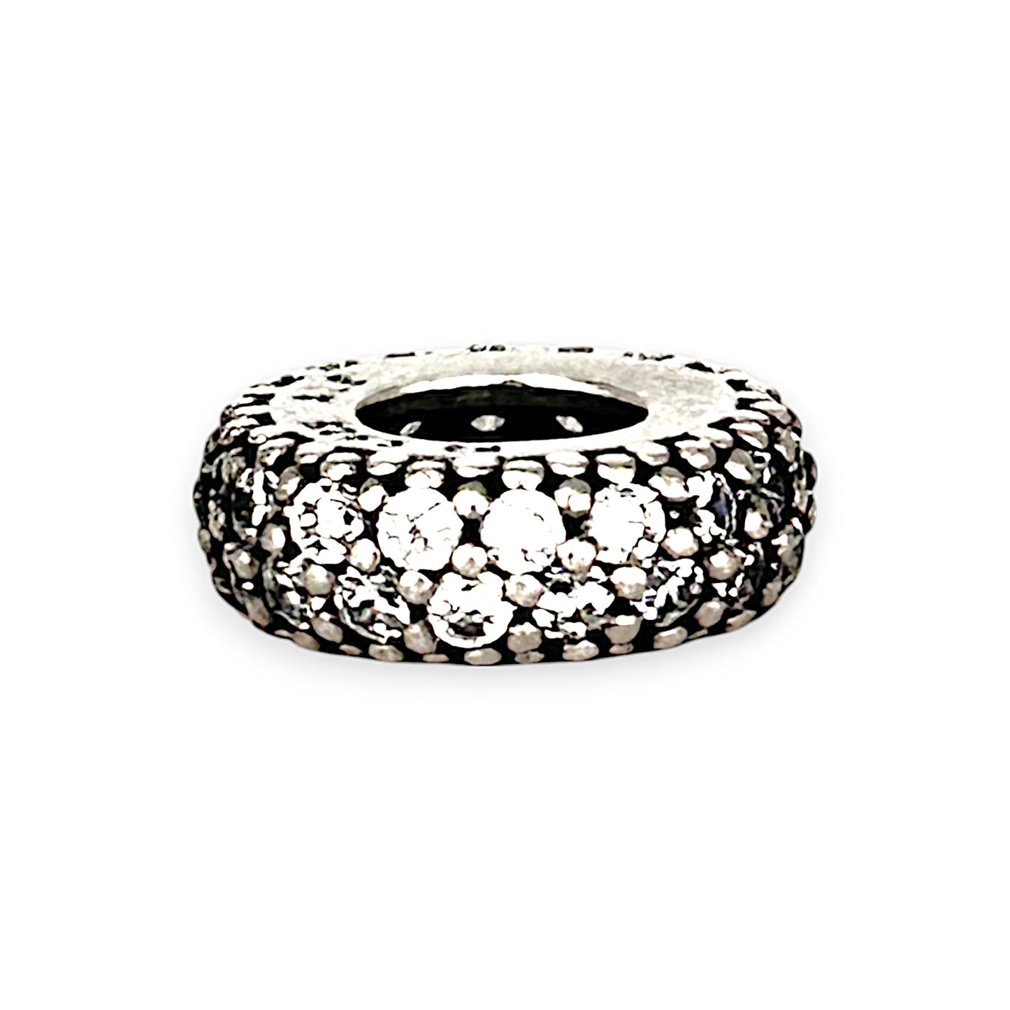 SILVER DEAL | Pandora Sterling Silver Spacer Charm - Clear Sparkle