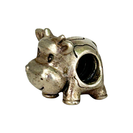 SILVER DEAL | Pandora Sterling Silver Bead Charm - Happy Cow