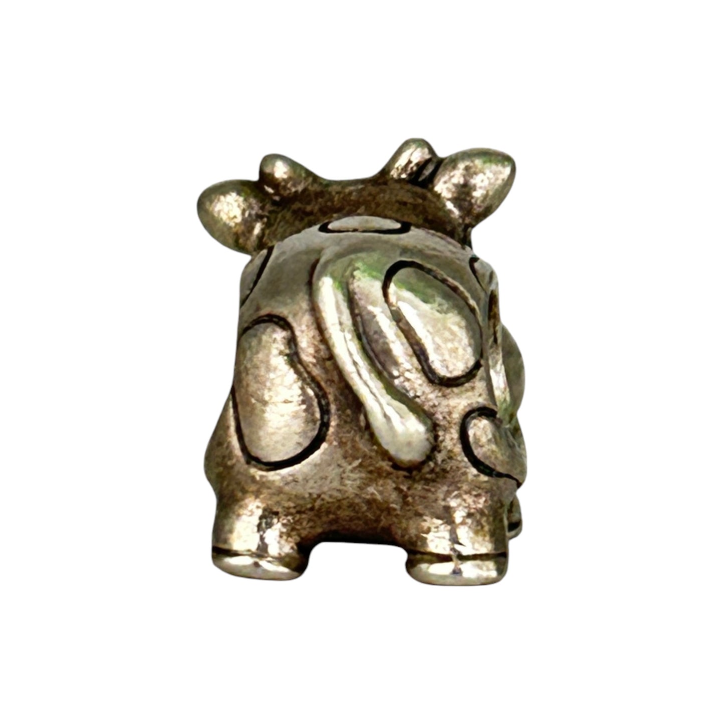 SILVER DEAL | Pandora Sterling Silver Bead Charm - Happy Cow