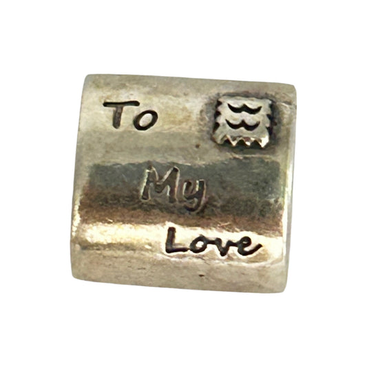 SILVER DEAL | Pandora Sterling Silver Bead Charm - Love Letter
