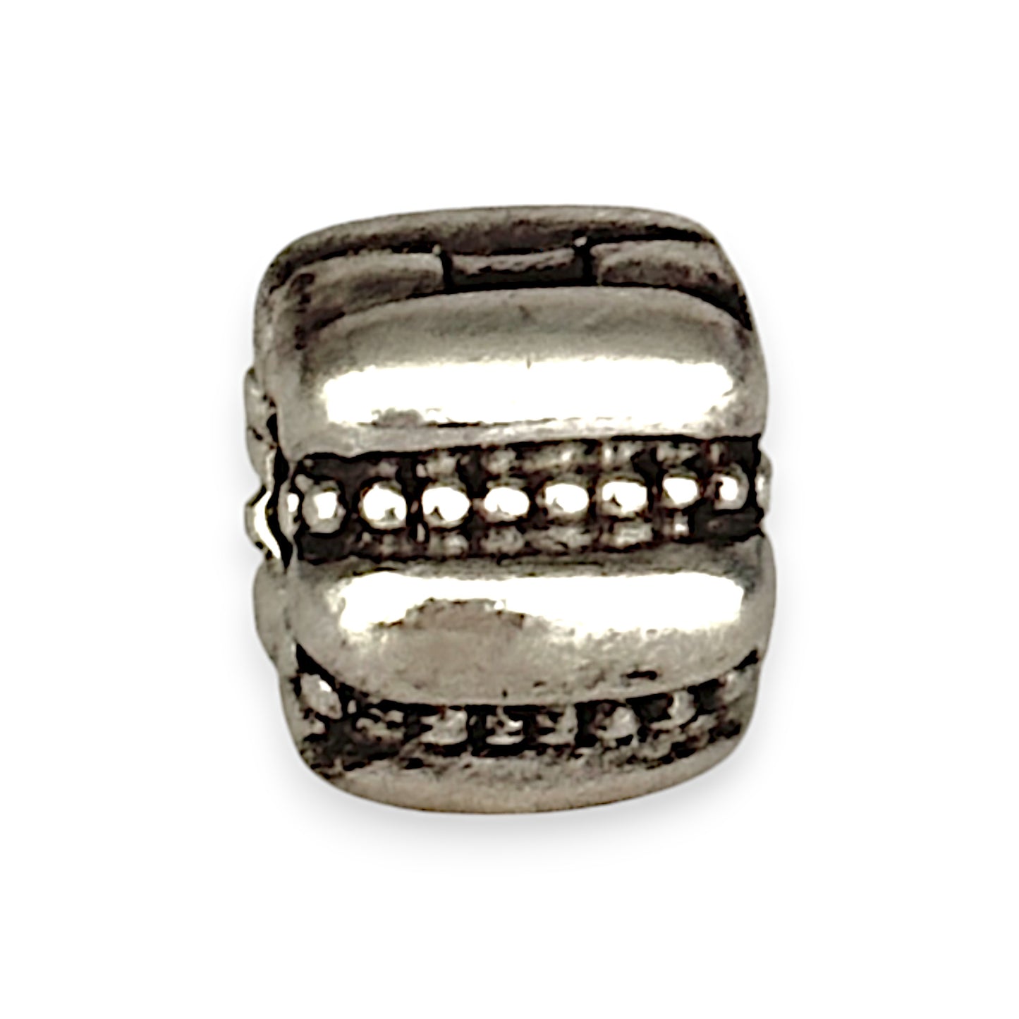 SILVER DEAL | Pandora Sterling Silver Clip Charm - Dots & Ridges