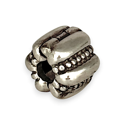 SILVER DEAL | Pandora Sterling Silver Clip Charm - Dots & Ridges