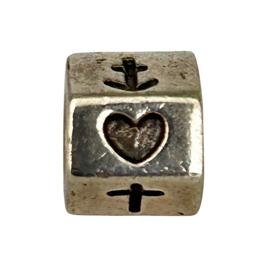 SILVER DEAL | Pandora Sterling Silver Bead Charm - Faith, Hope and Love