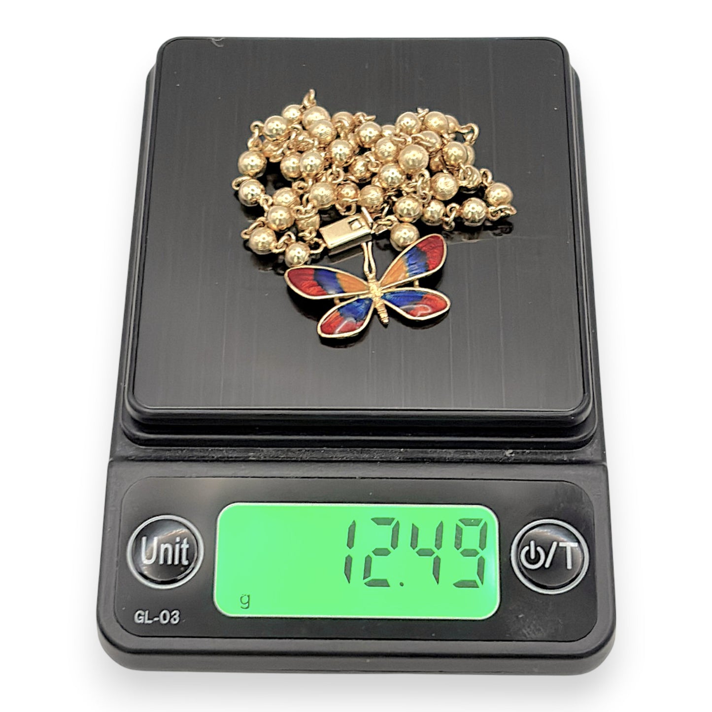 NZGD | 18ct Gold Butterfly Bloom Necklace 45cm