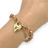 NZGD | 9ct Gold Auric Love‑Link Bracelet Bracelet 18cm
