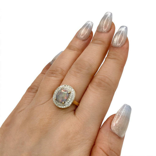 NZGD | 9ct Gold Vintage Style Opal Ring Valuation $2,000