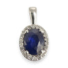 NZGD | 9ct White Gold Evening Grace Sapphire Pendant 16.6mm