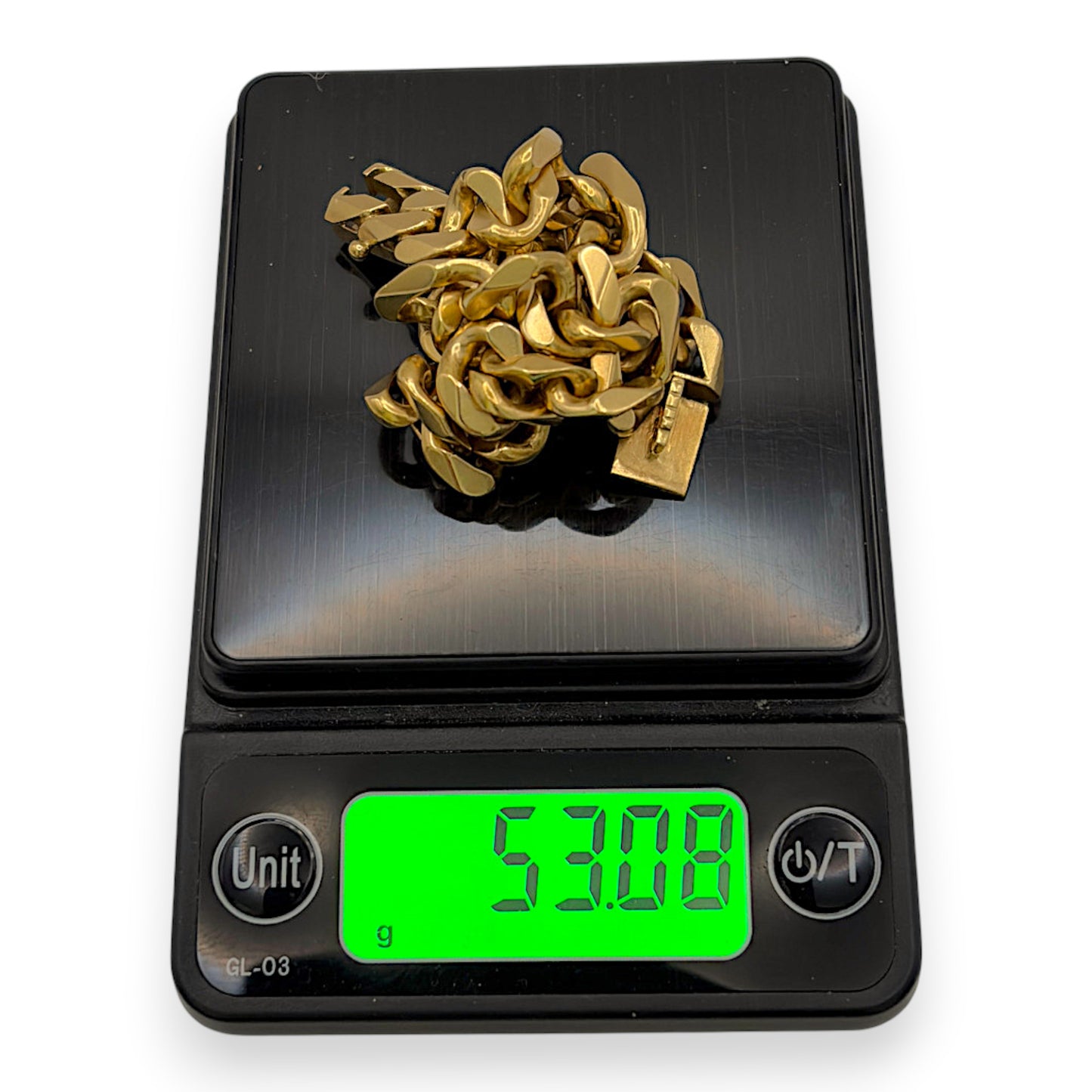 NZGD | 18ct Gold Imperial Figaro‑Curb Bracelet 23cm