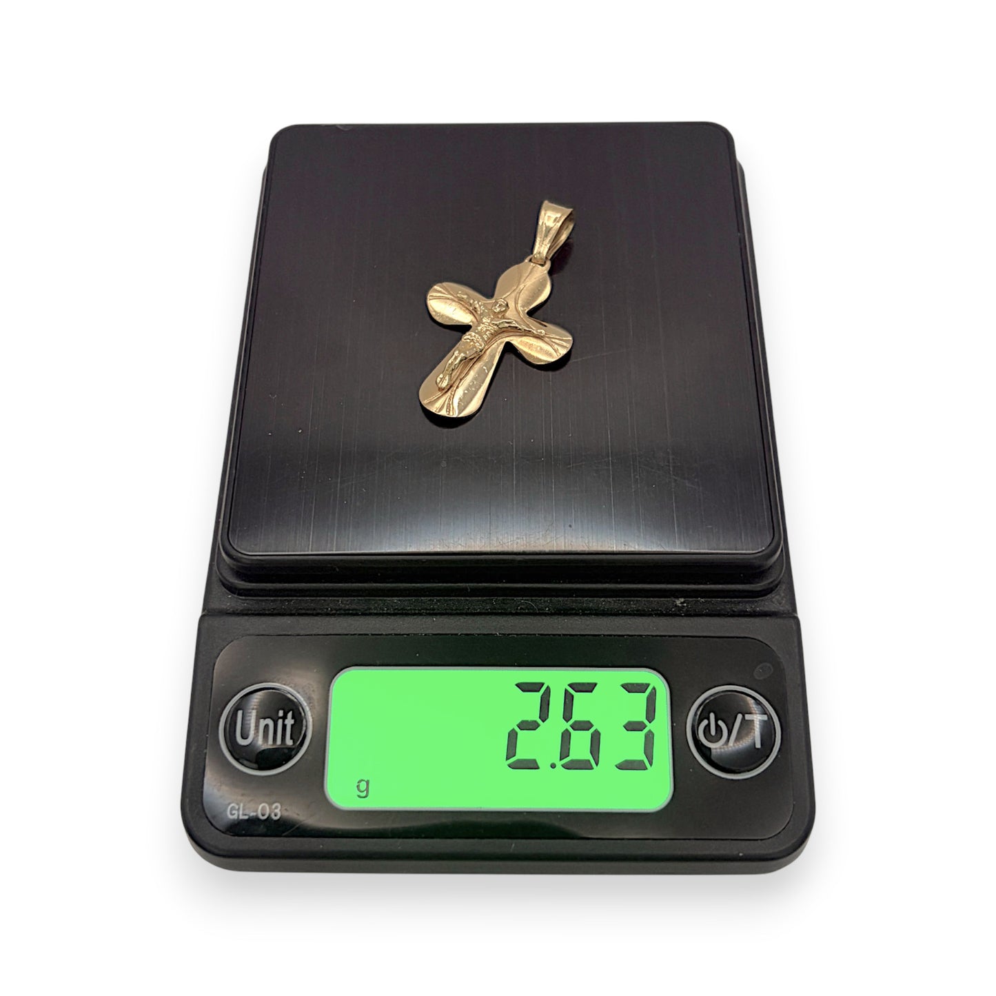 NZGD | 18ct Gold Eternal Light Crucifix Pendant 27.7mm