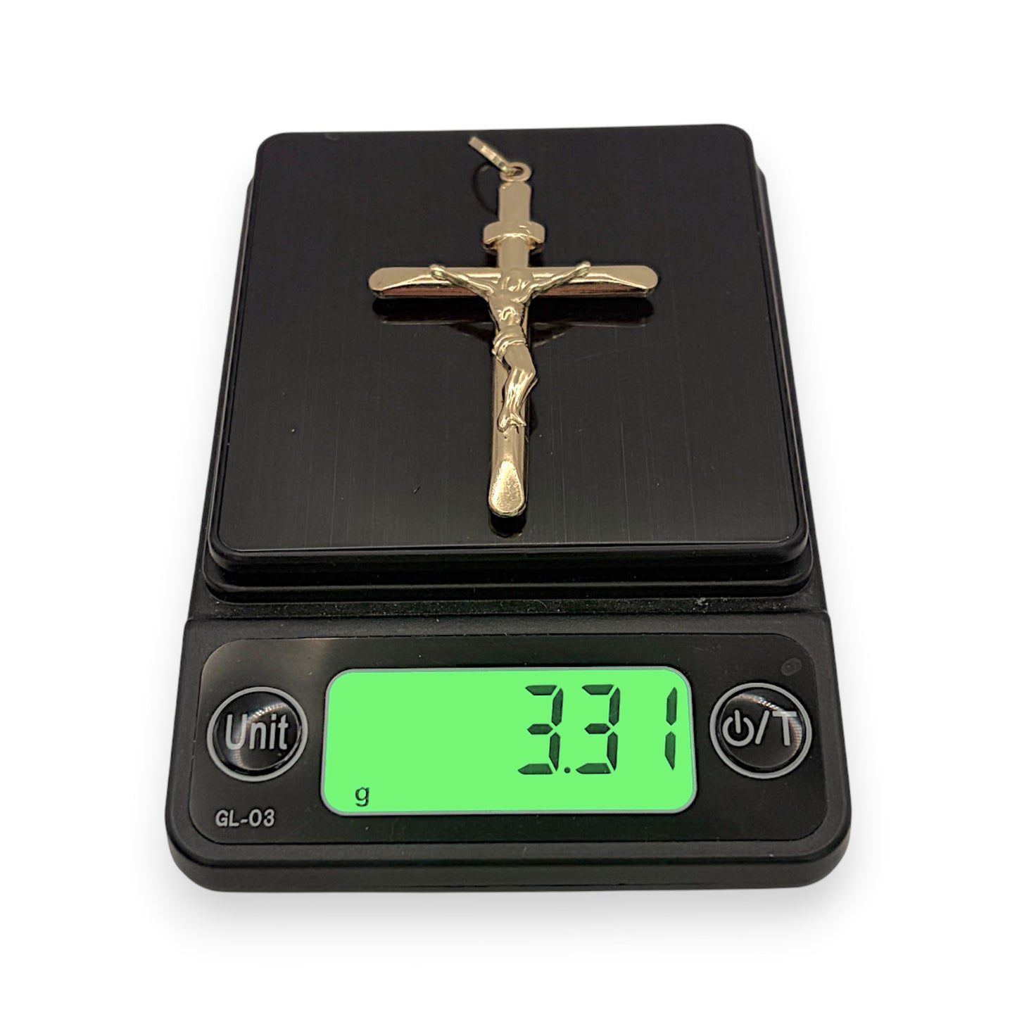 NZGD | 18ct Gold Golden Mercy Crucifix Pendant 53.5mm