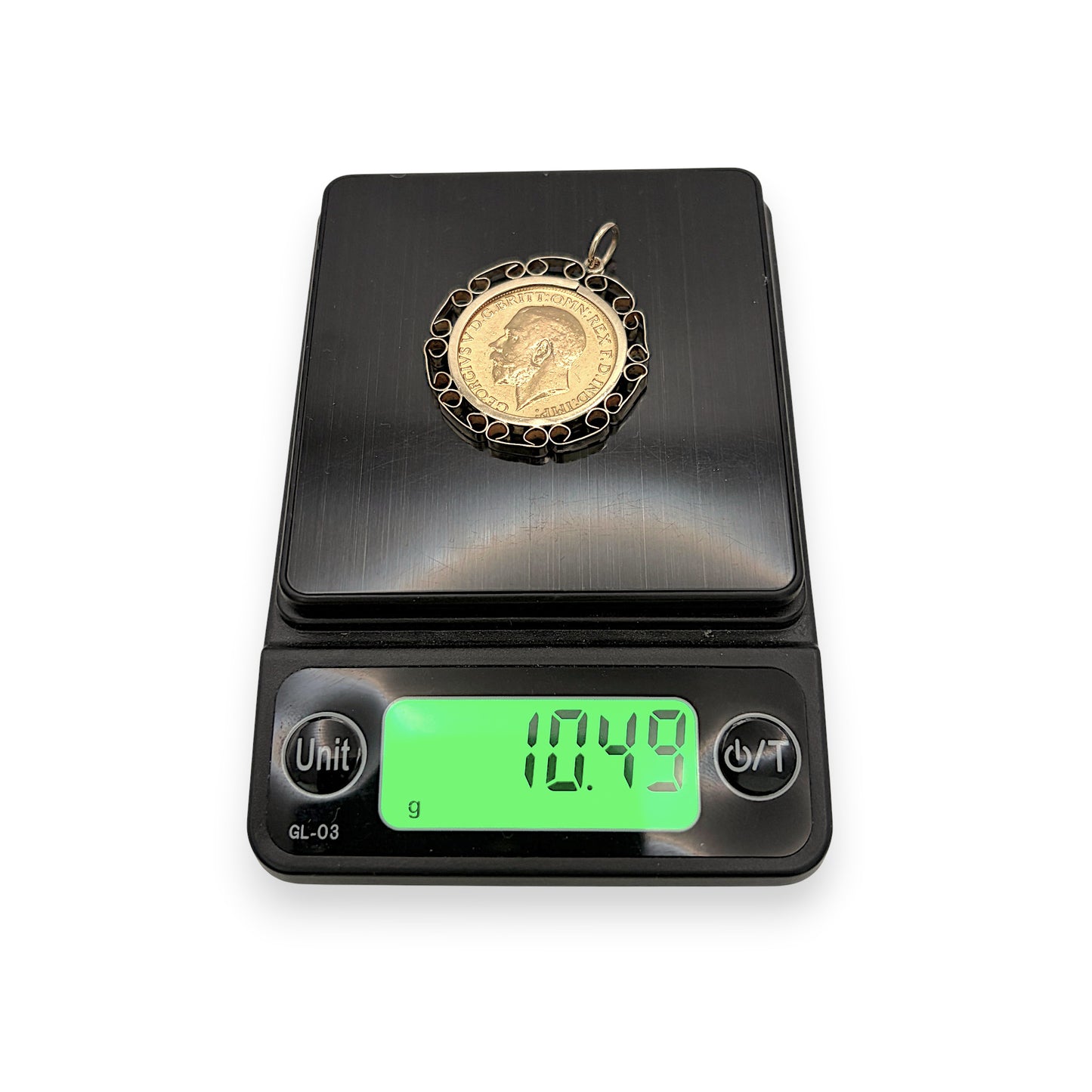 NZGD | 22ct Gold 1911 King George Full Sovereign Pendant in 9ct Gold