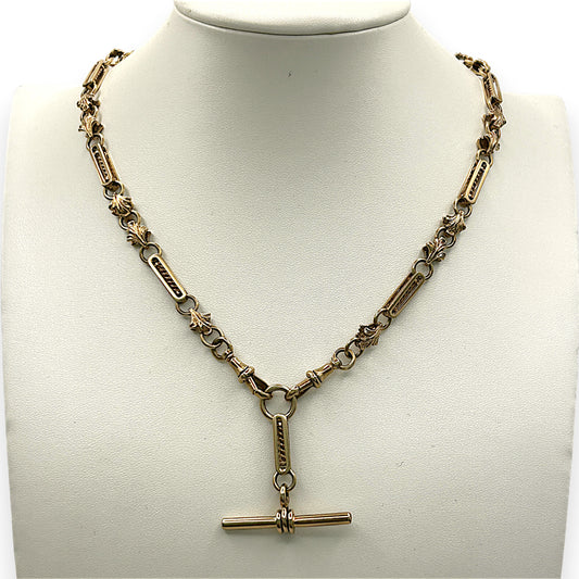 NZGD | 9ct Gold Golden Era Vintage T‑Bar Chain & Bracelet