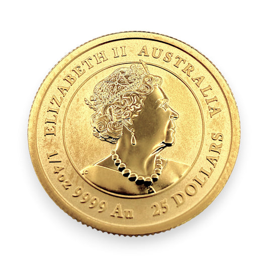 NZGD | 24ct Gold 2022 ELIZABETH II AUSTRALIA 1/4oz - Tiger