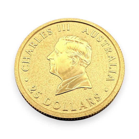 NZGD | 24ct Gold Coin 2026 CHARLES III AUSTRALIA 1/4oz - Kangaroo