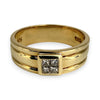 NZGD | 9ct Gold Diamond Crest Band Ring Size P