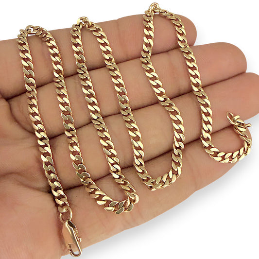 NZGD | 9ct Gold Solid Elegance Curb Classic Chain 44cm