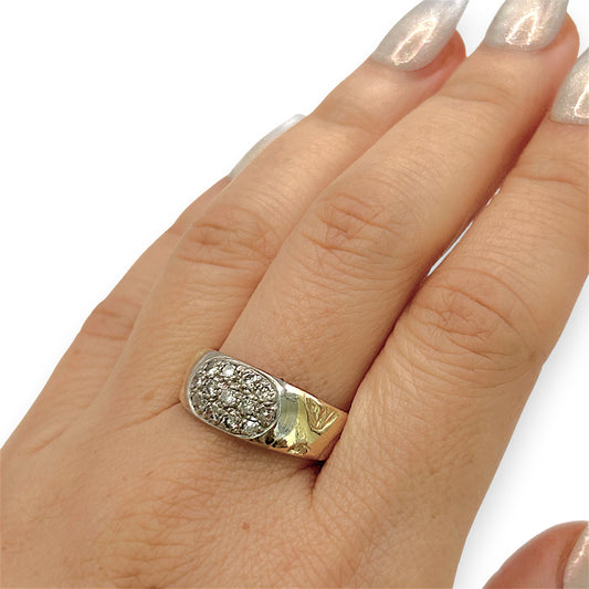 NZGD | 18ct Gold Artisan Diamond Crown Ring Valuation $7,300