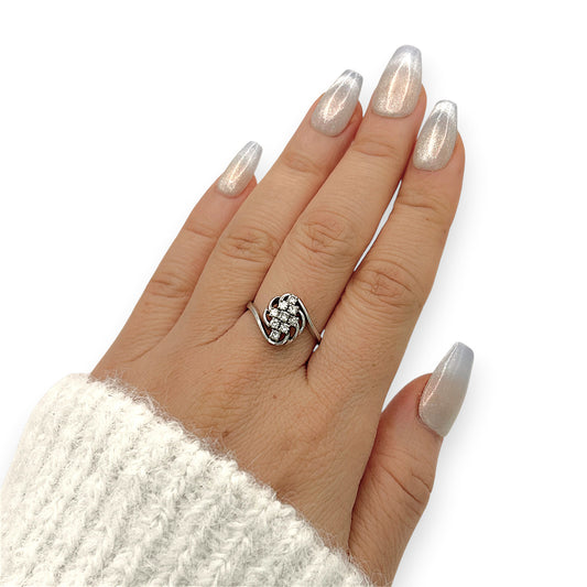 NZGD| 18ct White Gold Whitefire Elegance Ring Valuation $3,400