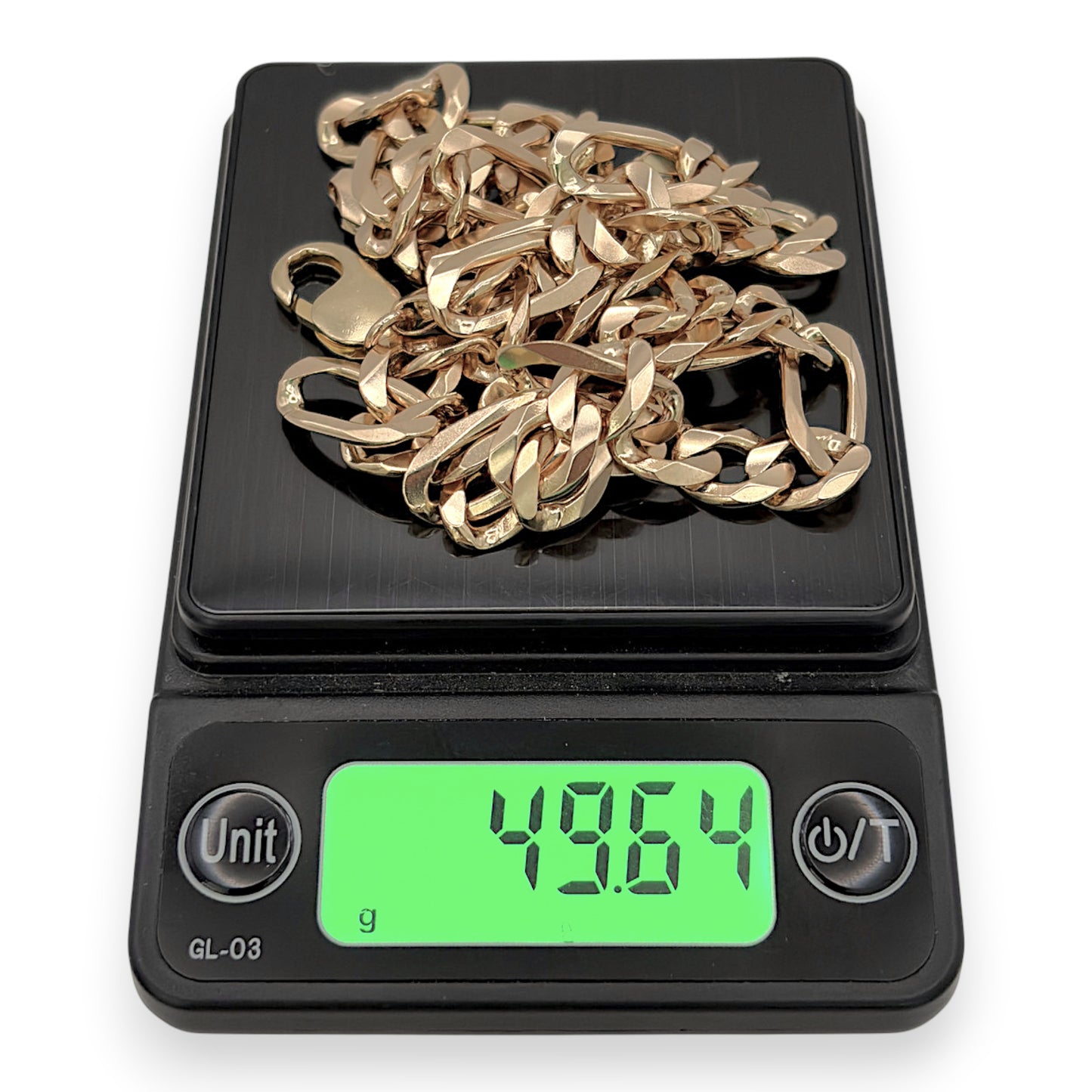 NZGD | 10ct Gold 49.64g MHJ Masterlink Figaro Chain 58cm