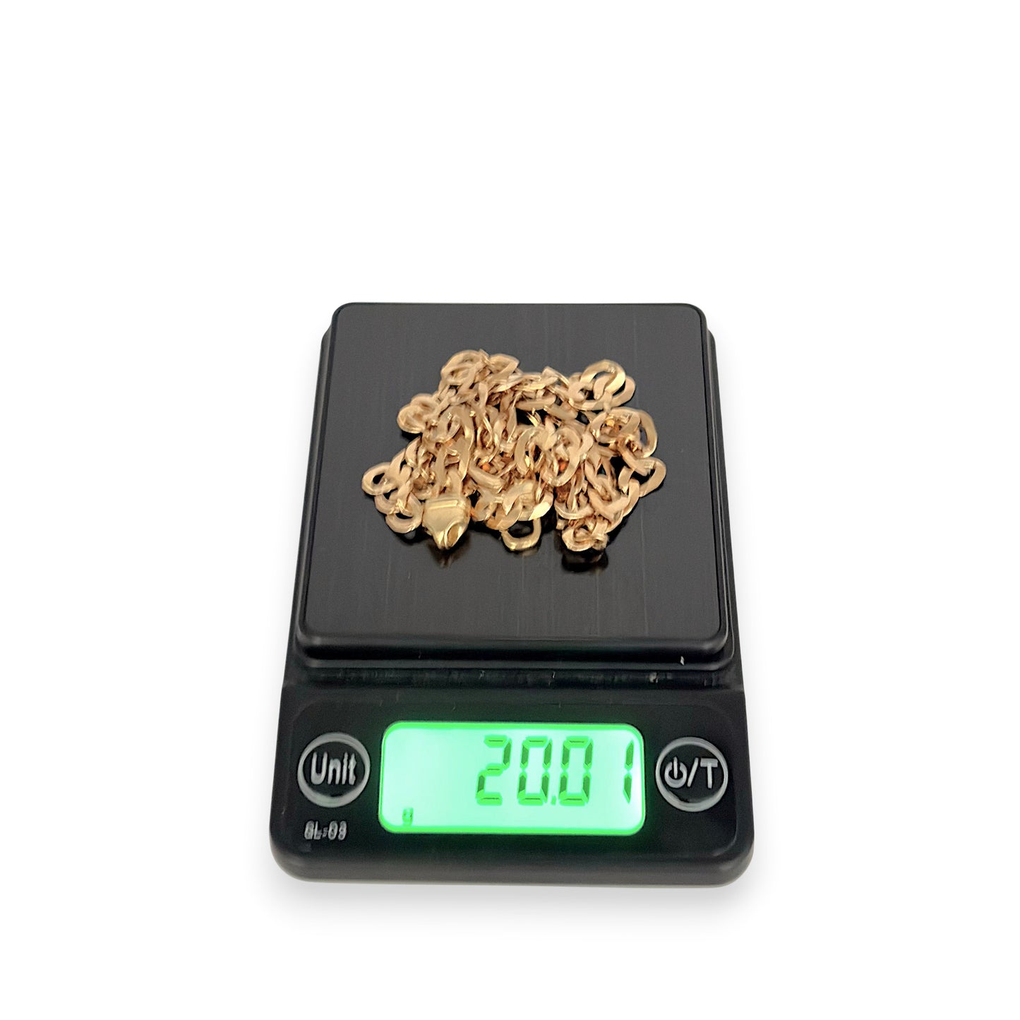 NZGD | 9ct Gold Refined Round‑Edge Curb Chain 56cm