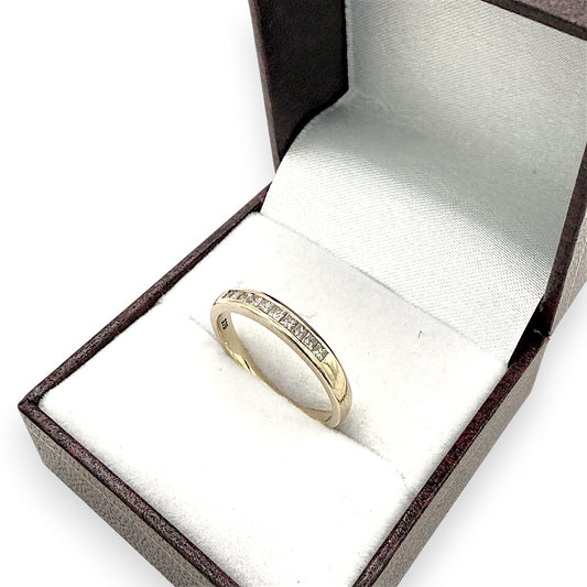 NZGD | 9ct Gold Diamond Precision Eternity Ring Size O