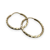NZGD | 9ct Gold Everyday Sparkle Sleeper Earrings 17.5mm