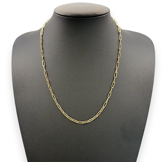 NZGD | 18ct Gold Aureate Paperclip Line Chain 50cm