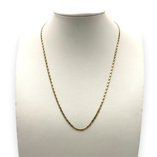 NZGD | 9ct Gold Bar‑Curb Rhythm Chain 49cm