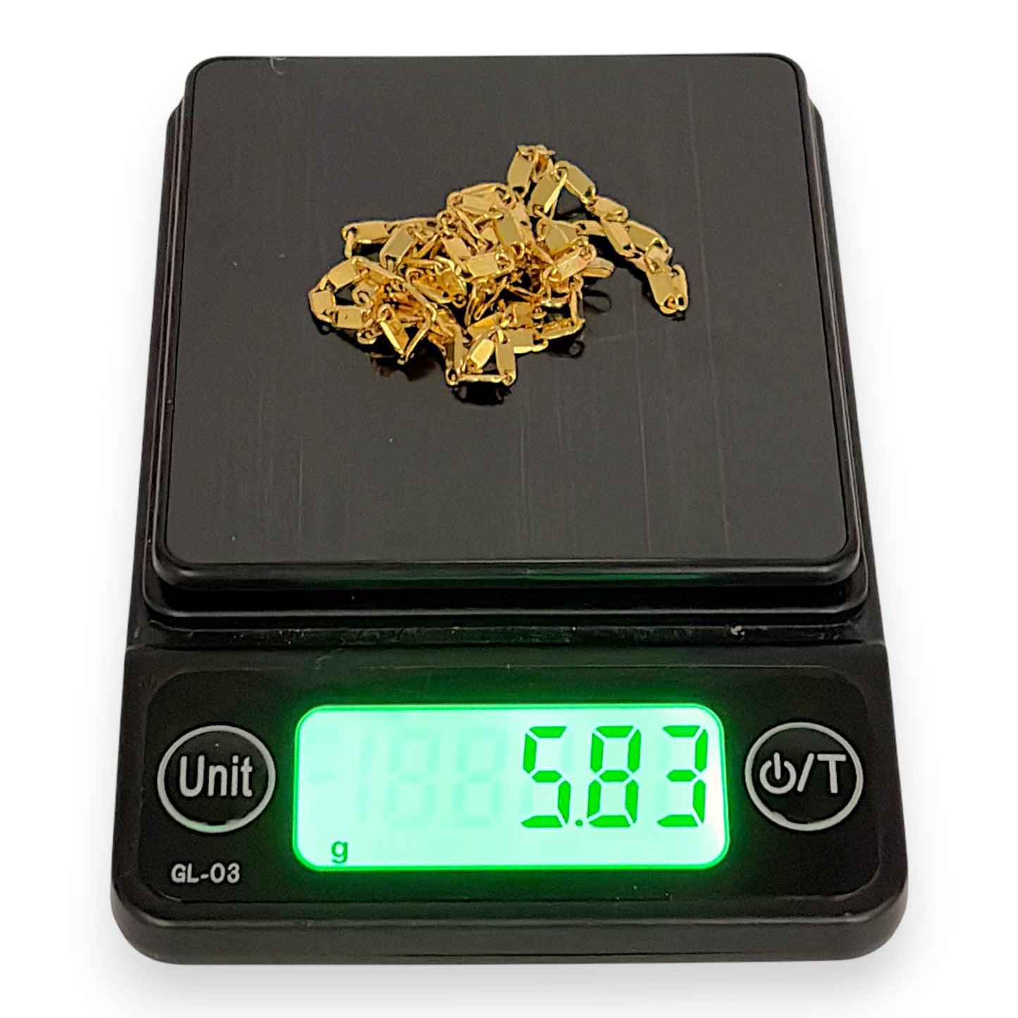 NZGD | 9ct Gold Bar‑Curb Rhythm Chain 49cm