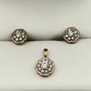 NZGD | 18ct Rose Gold Blush Crown Maple Diamond Earring & Pendant Set