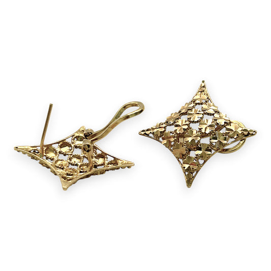 NZGD | 18ct Gold Clover Spark Majesty Earrings