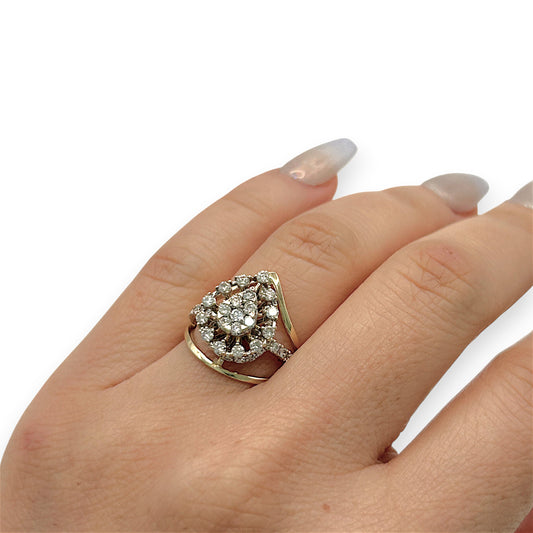 NZGD | 14ct Gold Eternal Dewdrop Crown Ring Valuation $3,850