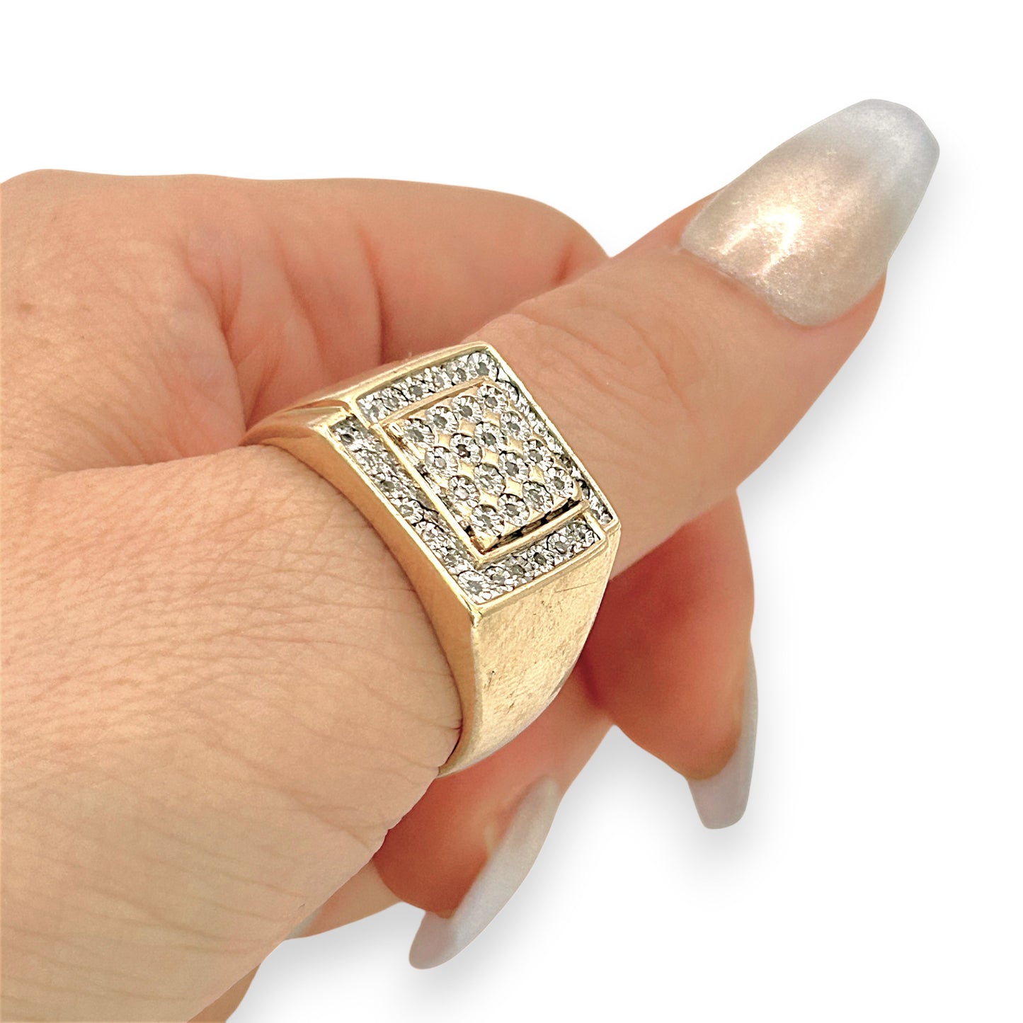 NZGD | 9ct Gold Diamond Mosaic Ring Valuation $3,300