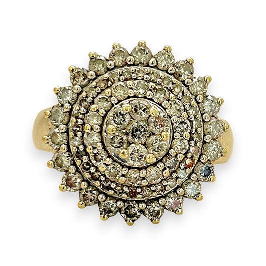 NZGD | 9ct Gold Aurora Bloom Diamond Ring Valuation $3,750