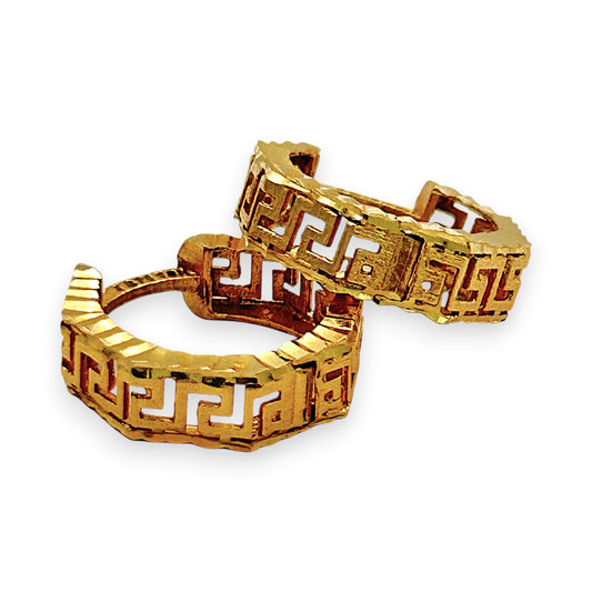 NZGD | 18ct Gold Solstice Shine Huggie Earrings 14.3mm