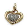 NZGD | 14K Dual‑Tone Gold Infinity Heart Pendant with CZ