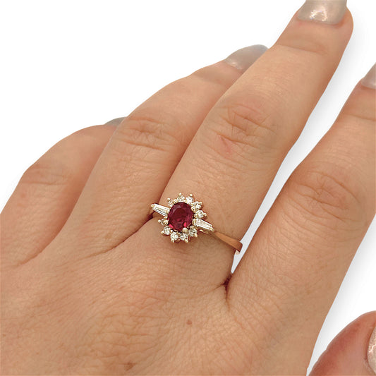 NZGD | 18ct Gold Classic Vintage Crimson Ruby Ring Valuation $3,500