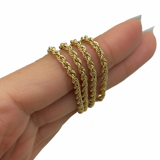 NZGD | 18ct Gold Solara Rope Chain 55cm