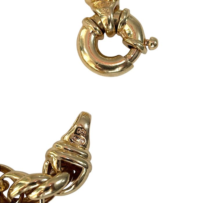 Gold Roller Curb Bracelet