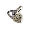 SILVER DEAL | Sterling Silver Charm - Stars on Duo Heart