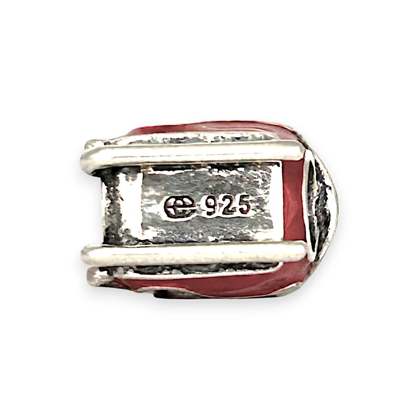 SILVER DEAL | Sterling Silver Bead Charm - Santa Sleigh with CZ