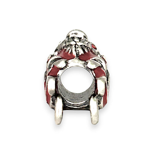 SILVER DEAL | Sterling Silver Bead Charm - Santa Sleigh with CZ
