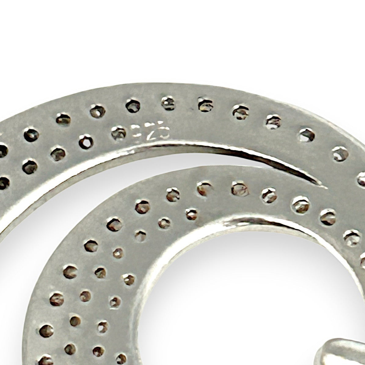 SILVER DEAL | Sterling Silver Lovers' Rings Pendant with Cubic Zirconia