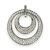 SILVER DEAL | Sterling Silver Lovers' Rings Pendant with Cubic Zirconia