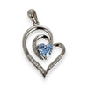 SILVER DEAL | Sterling Silver Blue Heart Radiance Pendant
