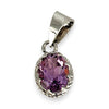 SILVER DEAL | Sterling Silver Amethyst Oval Pendant
