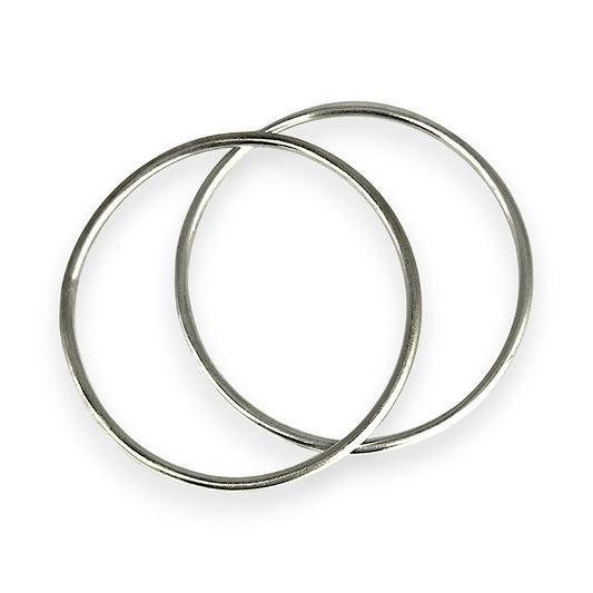 SILVER DEAL | Sterling Silver Pair of Round Bangle