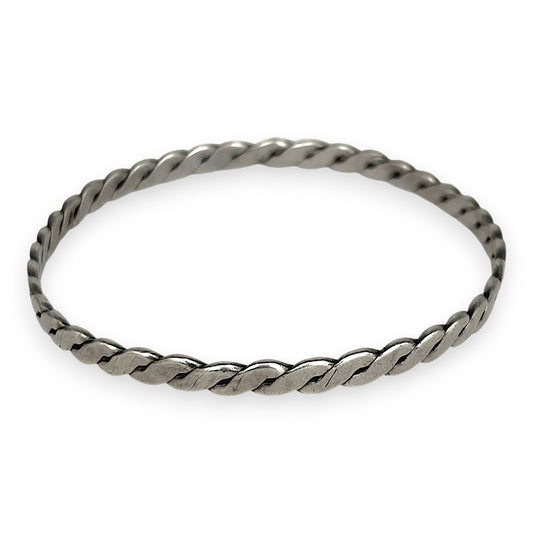 SILVER DEAL | Sterling Silver Rope WhisperBangle 62.7mm