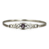SILVER DEAL | Sterling Silver - Whispering Violets Amethyst Bangle 62.9mm