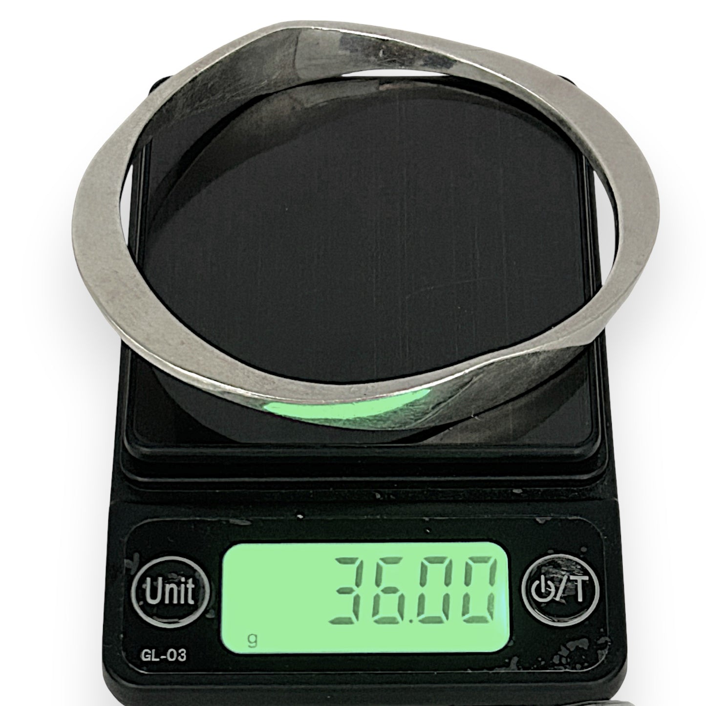 SILVER DEAL | Sterling Silver Solid Crest Bangle Oval 68.2mm x 62.2mm